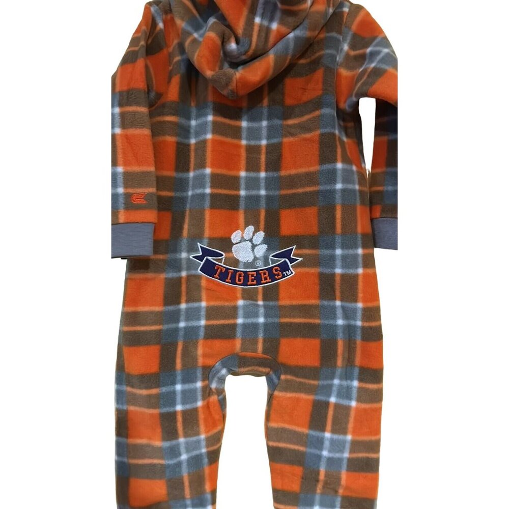 Clemson University Tigers Colosseum Plaid Fleece Infant Jumper Hooded 6-12 M - Picture 6 of 8